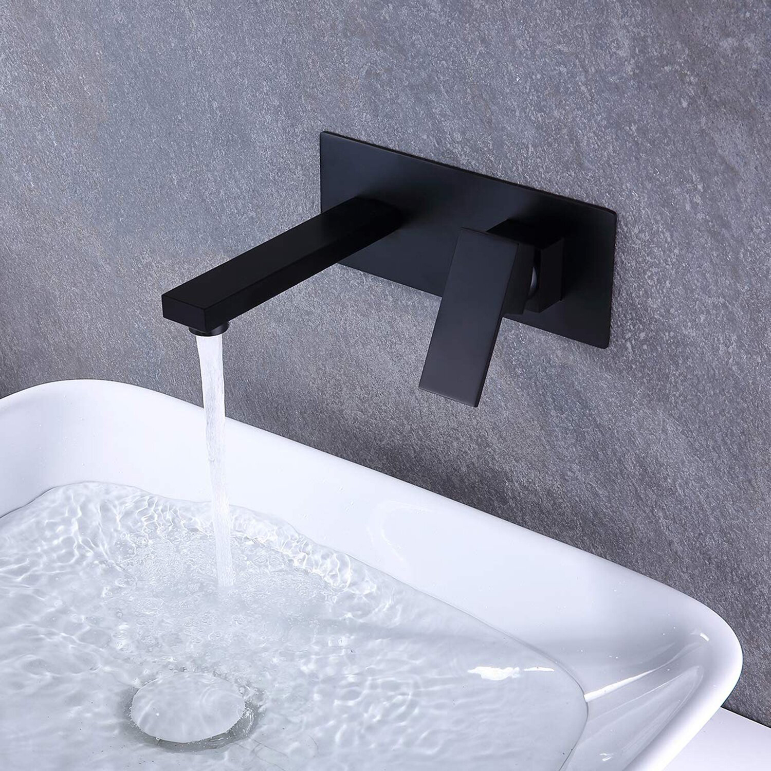 Messing waterval loodvrije wandmontage kraan