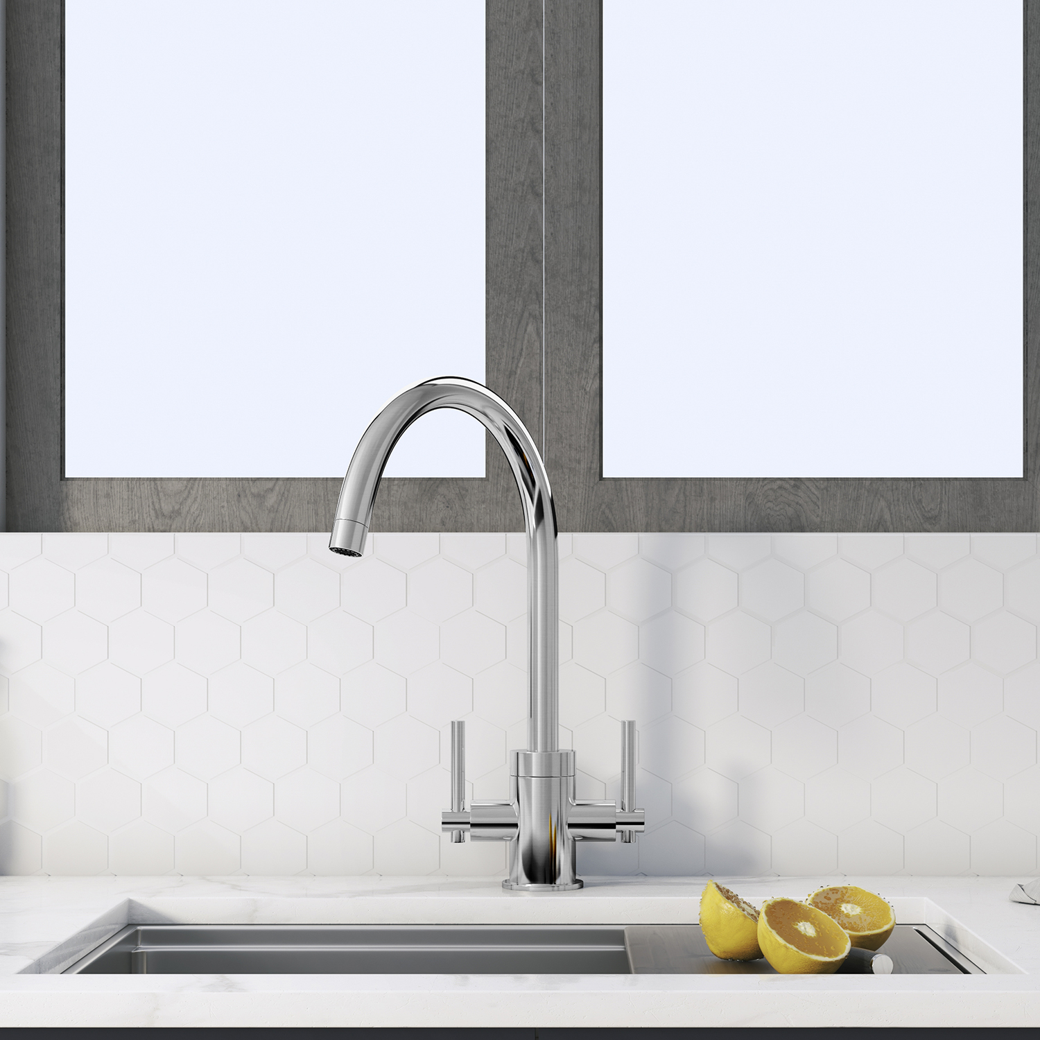 Single Hole Inductie Matte Sink Kraan Brug Kraan