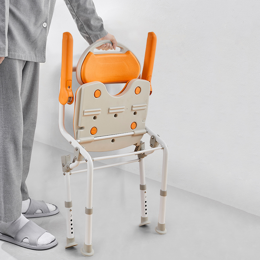Gehandicapte Tempelvorm Opvouwbare Opvouwbare Badkamer Ouderen Verstelbare Badkamer Kruk Gebruikte Giveaway Bad Douche Stoelen Stoel