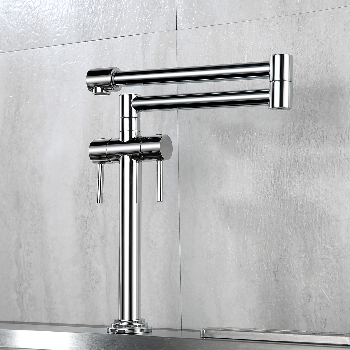 Deck Mount Pot Filler Keukenkraan Messing Pot Filler Vouwkraan